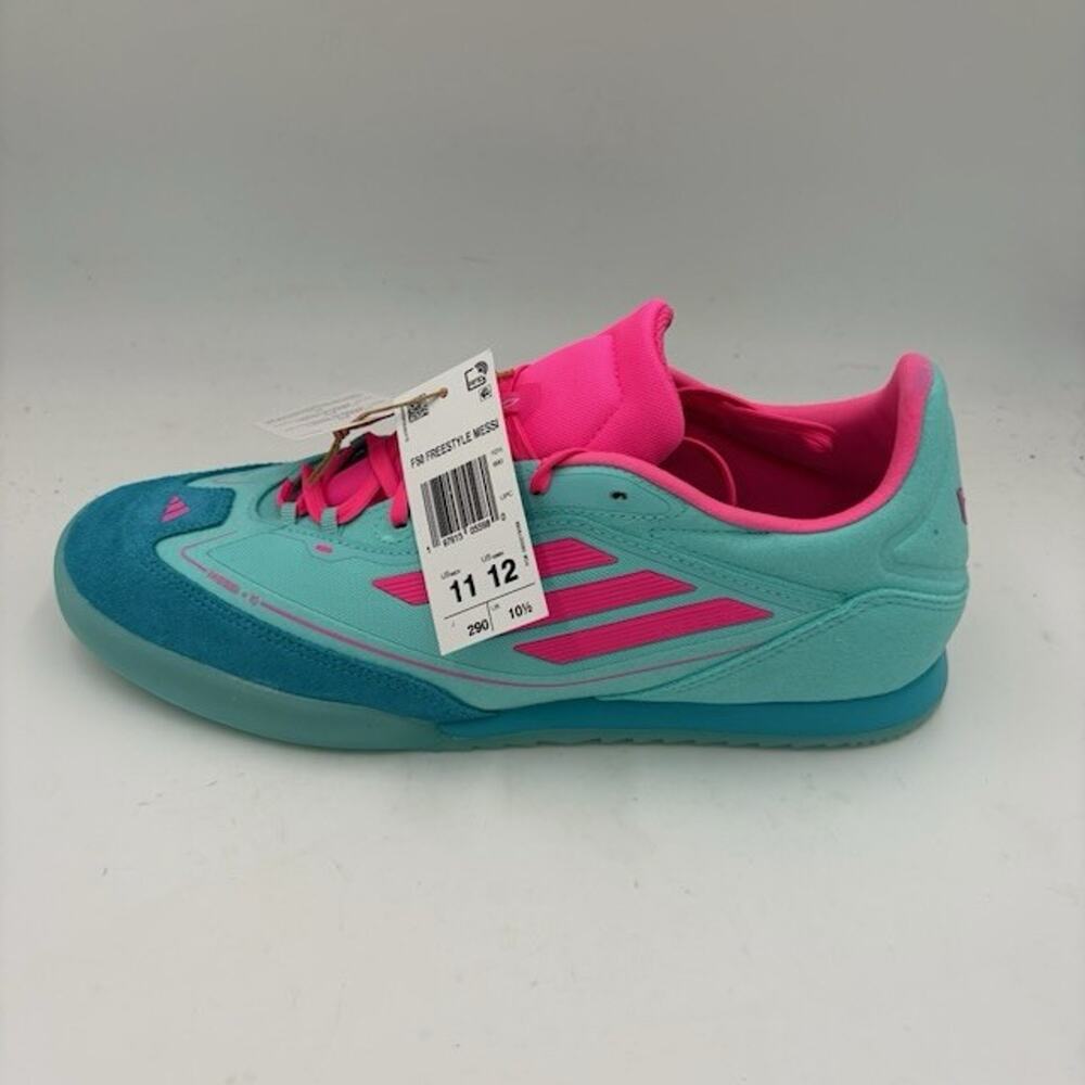 Adidas F50 Freestyle Messi Men's 11 Turquoise Pink Indoor Soccer Shoes JH8831